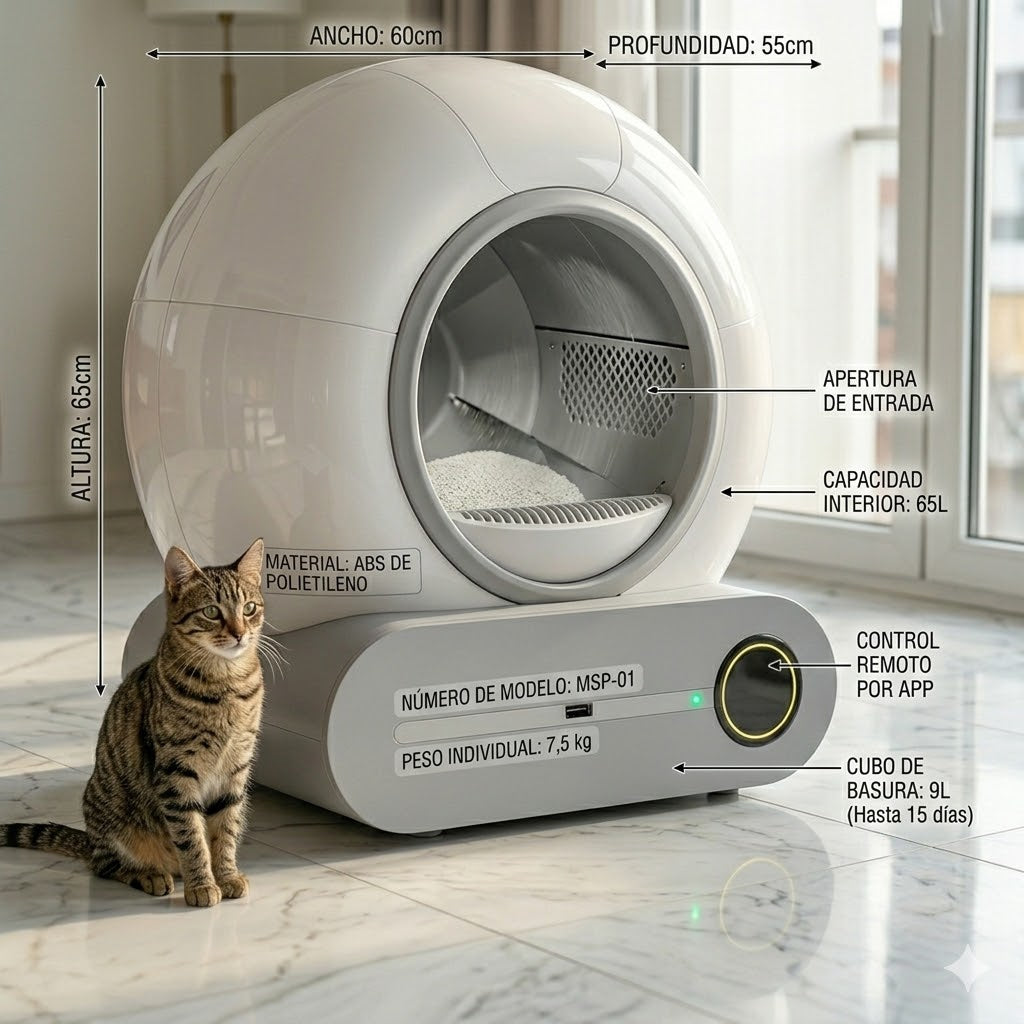 Arenero Autolimpiable 65L